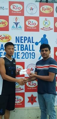 Sadhish Pradhan (Left) was declared Player of the match in the second match of the opening day